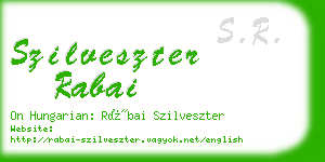 szilveszter rabai business card